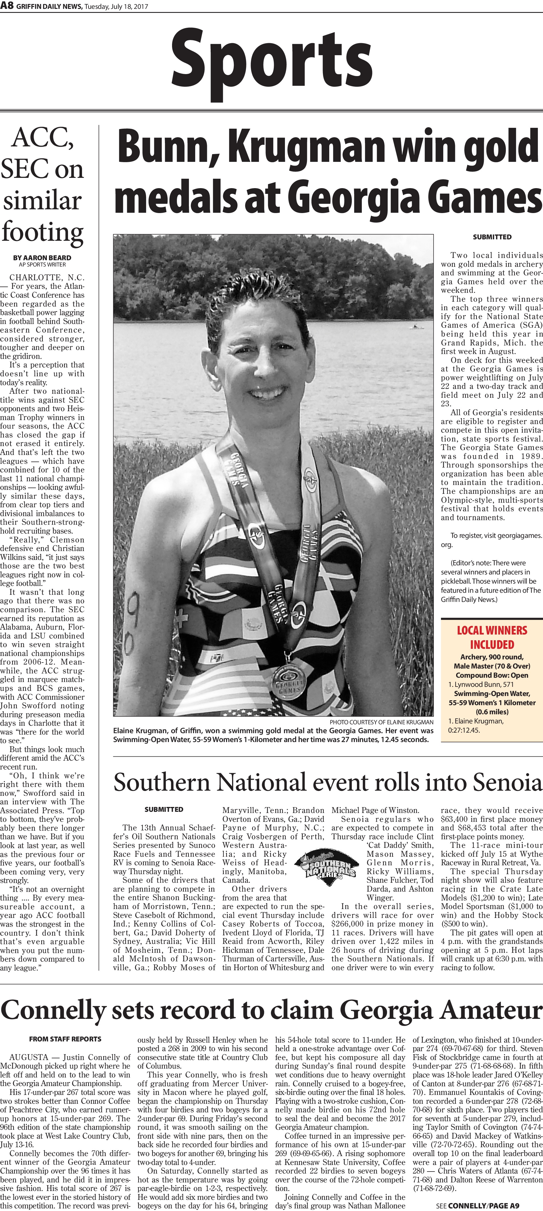 gdn-07172017ElaineKrugmanGeorgiaGameGoldMedalarticle.jpg